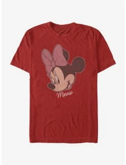 New ✔️ Disney Mickey Mouse Minnie Big Face Distressed T-Shirt ❤️
