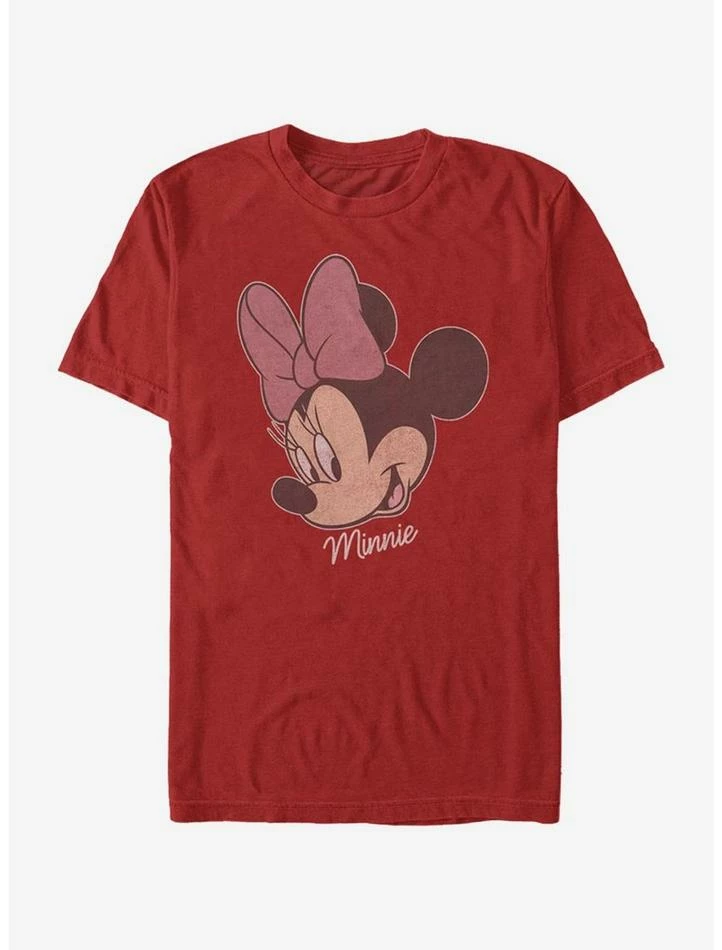 New βοΈ Disney Mickey Mouse Minnie Big Face Distressed T-Shirt β€οΈ