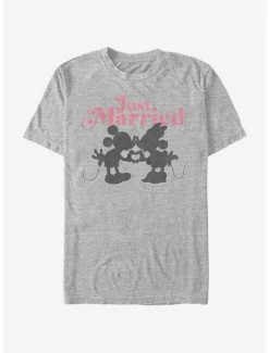 Discount 😉 Disney Mickey Mouse Just Married Mice T-Shirt 🎉