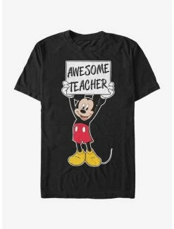 Hot Sale 🌟 Disney Mickey Mouse Mickey Awesome Teacher T-Shirt 👏