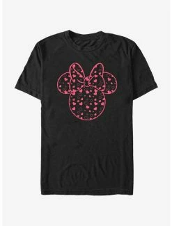 Best Sale 😀 Disney Mickey Mouse Minnie Hearts Fill T-Shirt 😉