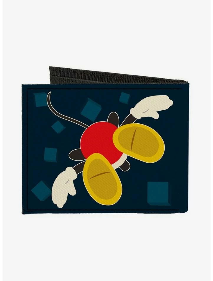 Cheapest π― Disney Mickey Mouse Pose Alternate Views Head Feet Blocks Bifold Canvas Wallet β - Image 2