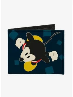 Cheapest π― Disney Mickey Mouse Pose Alternate Views Head Feet Blocks Bifold Canvas Wallet β