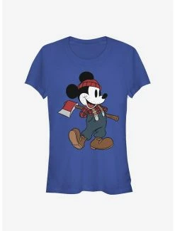 Hot Sale 😀 Disney Mickey Mouse Lumberjack Mickey 👧 Girls T-Shirt 🧨