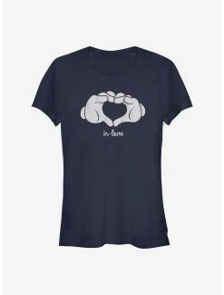 Outlet 🔥 Disney Mickey Mouse Glove Heart 👧 Girls T-Shirt 👏