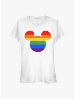 Promo 😀 Disney Mickey Mouse Rainbow Ears 👧 Girls T-Shirt 🥰