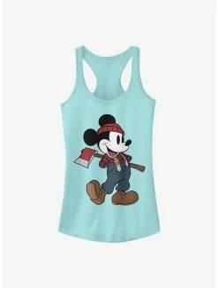 Cheap 😍 Disney Mickey Mouse Lumberjack Mickey 👧 Girls Tank 🎉