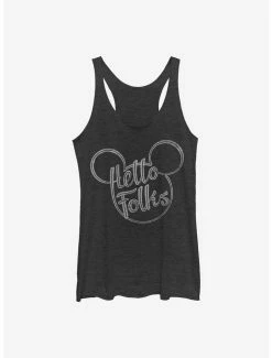 New 👏 Disney Mickey Mouse Hello Folks 👧 Girls Tank ⌛