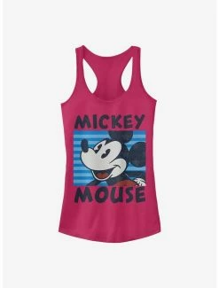 New 🎁 Disney Mickey Mouse Mickey's Stripes 👧 Girls Tank ⌛