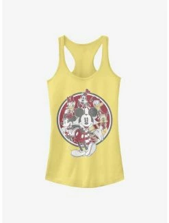 New 🔔 Disney Mickey Mouse Vintage Mickey Friends 👧 Girls Tank 😉