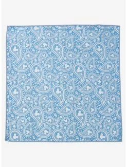 Hot Sale ⭐ Disney Mickey Mouse Paisley Teal Pocket Square 🌟