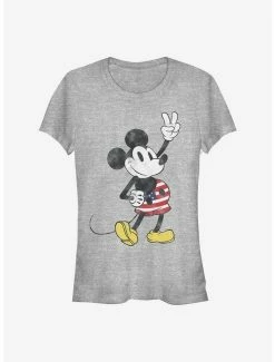 Discount 🌟 Disney Mickey Mouse American Mouse 👧 Girls T-Shirt 😍