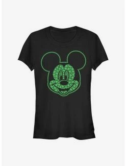 Outlet 😉 Disney Mickey Mouse Micky Shamrocks 👧 Girls T-Shirt 🎁