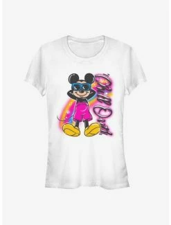 Hot Sale 😉 Disney Mickey Mouse Airbrushed Mickey 👧 Girls T-Shirt 😀