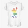 New 👍 Disney Mickey Mouse Love Is Love Pride Mickey 👧 Girls T-Shirt 🛒