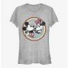 Best Pirce 🎁 Disney Mickey Mouse Mickey Minnie Circle 👧 Girls T-Shirt ❤️