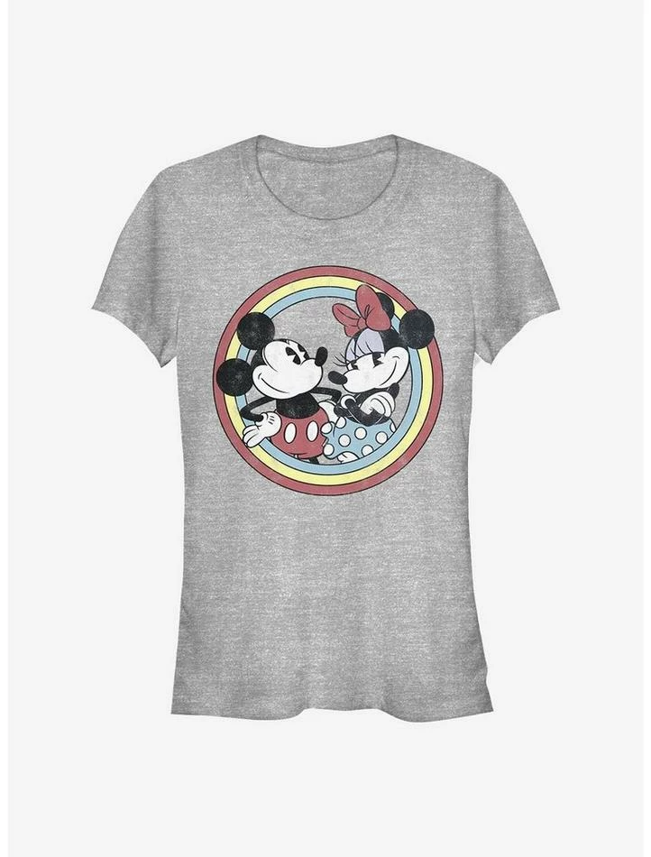 Best Pirce ๐ Disney Mickey Mouse Mickey Minnie Circle ๐ง Girls T-Shirt โค๏ธ