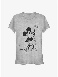 Top 10 ✨ Disney Mickey Mouse Simple Mickey Outline 👧 Girls T-Shirt ⌛