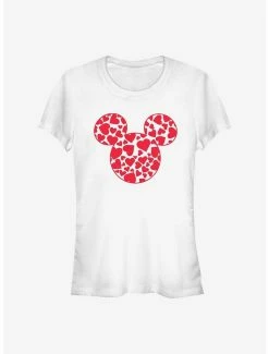 Deals ⌛ Disney Mickey Mouse Mickey Hearts Fill 👧 Girls T-Shirt 🧨