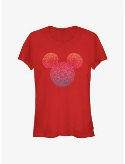 New 🛒 Disney Mickey Mouse Mickey Mandala Fill 👧 Girls T-Shirt 🧨