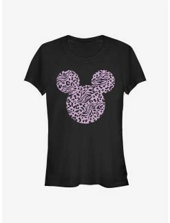 Discount 🔔 Disney Mickey Mouse Mickey Zebra Cheeta Fill 👧 Girls T-Shirt 🥰