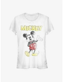Best Sale ❤️ Disney Mickey Mouse Sketchy Mickey 👧 Girls T-Shirt 👍
