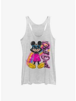 New ✔️ Disney Mickey Mouse Airbrushed Mickey 👧 Girls Tank 🎉