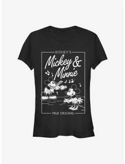 Best Sale 🌟 Disney Mickey Mouse Mickey Minnie Music Cover 👧 Girls T-Shirt 👏