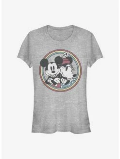 Hot Sale 🔔 Disney Mickey Mouse Retro Mickey Minnie 👧 Girls T-Shirt 😉
