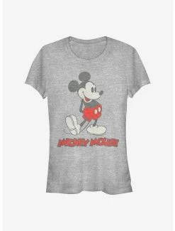 Deals 😍 Disney Mickey Mouse Vintage Mickey 👧 Girls T-Shirt ❤️