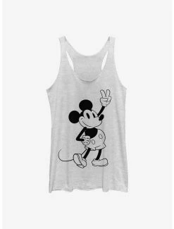 Brand new ✔️ Disney Mickey Mouse Simple Mickey Outline 👧 Girls Tank 🎉
