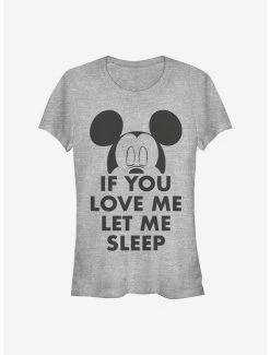 Brand new 👍 Disney Mickey Mouse Let Me Sleep 👧 Girls T-Shirt ⭐