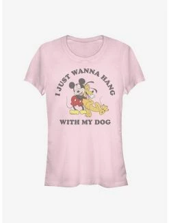Hot Sale ⌛ Disney Mickey Mouse Mickey 🐶 Dog Lover 👧 Girls T-Shirt ❤️