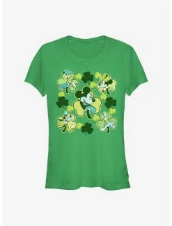 Top 10 ❤️ Disney Mickey Mouse Mickey Friends Clovers 👧 Girls T-Shirt 🎉