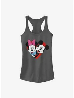 Cheap 🎁 Disney Mickey Mouse Mickey Minnie Heart 👧 Girls Tank 👍