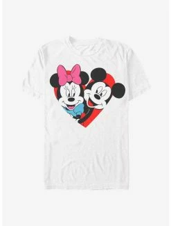 Deals 👏 Disney Mickey Mouse Mickey Minnie Heart T-Shirt 😉