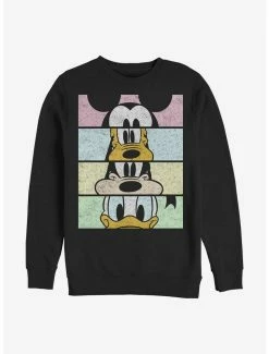 Budget 🔥 Disney Mickey Mouse And Friends Boxed Eyes Crew Sweatshirt 🔔