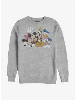 Coupon 🥰 Disney Mickey Mouse And Friends Group Crew Sweatshirt 🧨