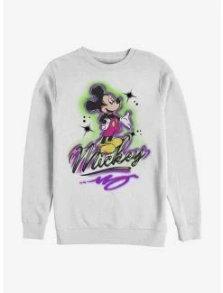Buy ❤️ Disney Mickey Mouse Airbrush Mickey Crew Sweatshirt 🔔