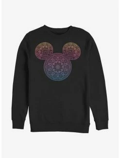 Cheapest 😀 Disney Mickey Mouse Mickey Mandala Fill Crew Sweatshirt ⌛