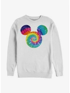 Budget 🎁 Disney Mickey Mouse Mickey Tie Dye Fill Crew Sweatshirt 🛒