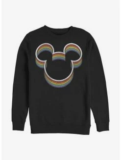 Deals ✨ Disney Mickey Mouse Rainbow Ears Crew Sweatshirt 🧨