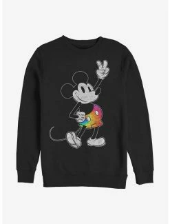 Budget 👍 Disney Mickey Mouse Tie Dye Mickey Crew Sweatshirt 😉