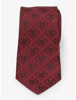 Discount 🌟 Disney Mickey Mouse Holiday Metallic Black Silk Tie 💯