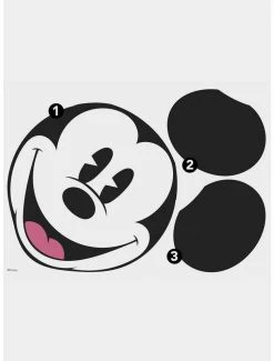 Outlet 🎁 Disney Classic Mickey Head XL Peel And Stick Wall Decal 🤩
