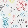 Outlet ❤️ Disney Mickey Mouse Red And Yellow Line Art Peel & Stick Wallpaper 🛒
