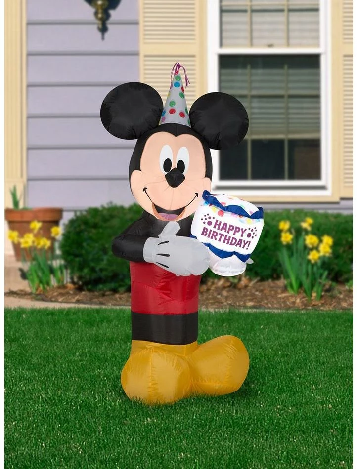 Deals โ๏ธ Disney Mickey Mouse ๐ Birthday Cake Inflatable Décor ๐ - Image 2