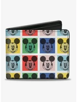 Deals 🧨 Disney Mickey Mouse Smiling Blocks Bifold Wallet 🤩