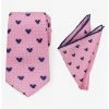 Cheapest 🤩 Disney Mickey Mouse Dot Pink Tie and Pocket Square Set 😍