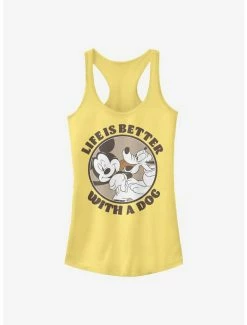 Outlet ✔️ Disney Mickey Mouse 🦮 Dog Life 👧 Girls Tank 👍